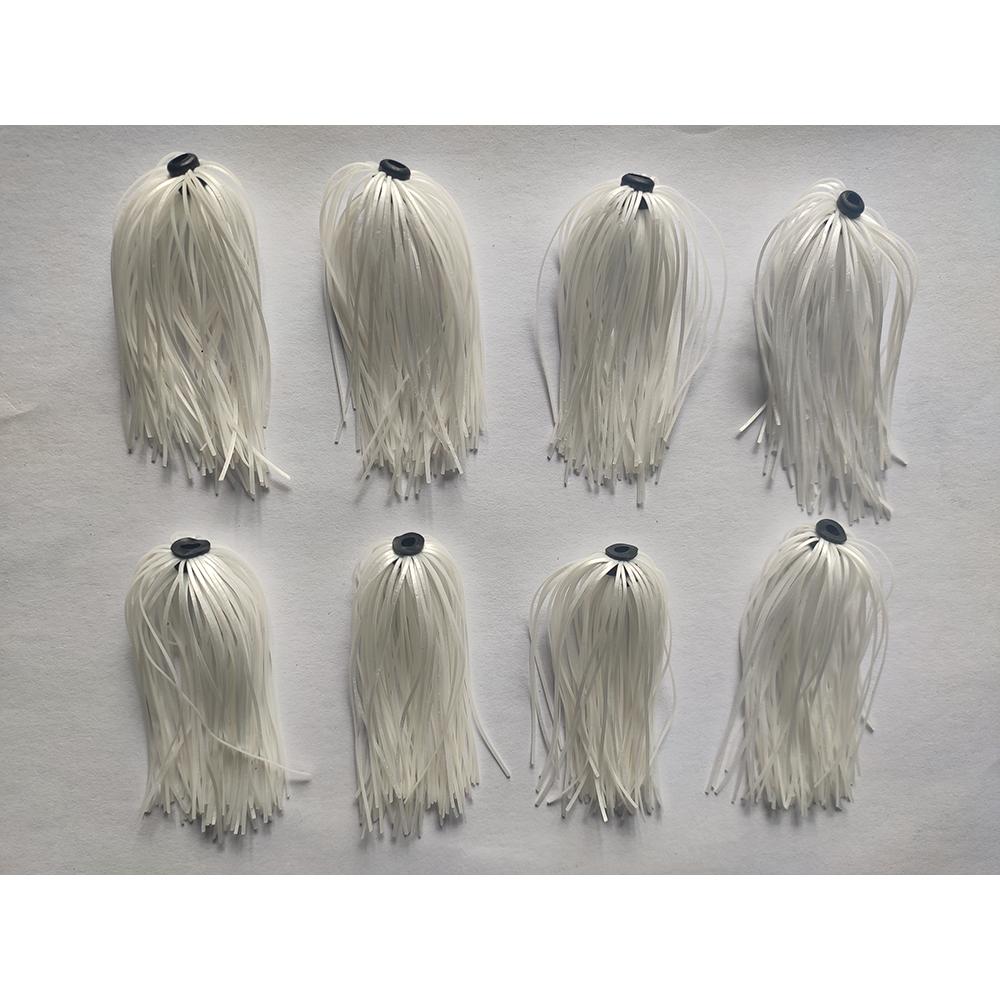 Jig Head Lure - 8 Bündel 50 Stränge Silikon-Jig-Röcke Angelzubehör