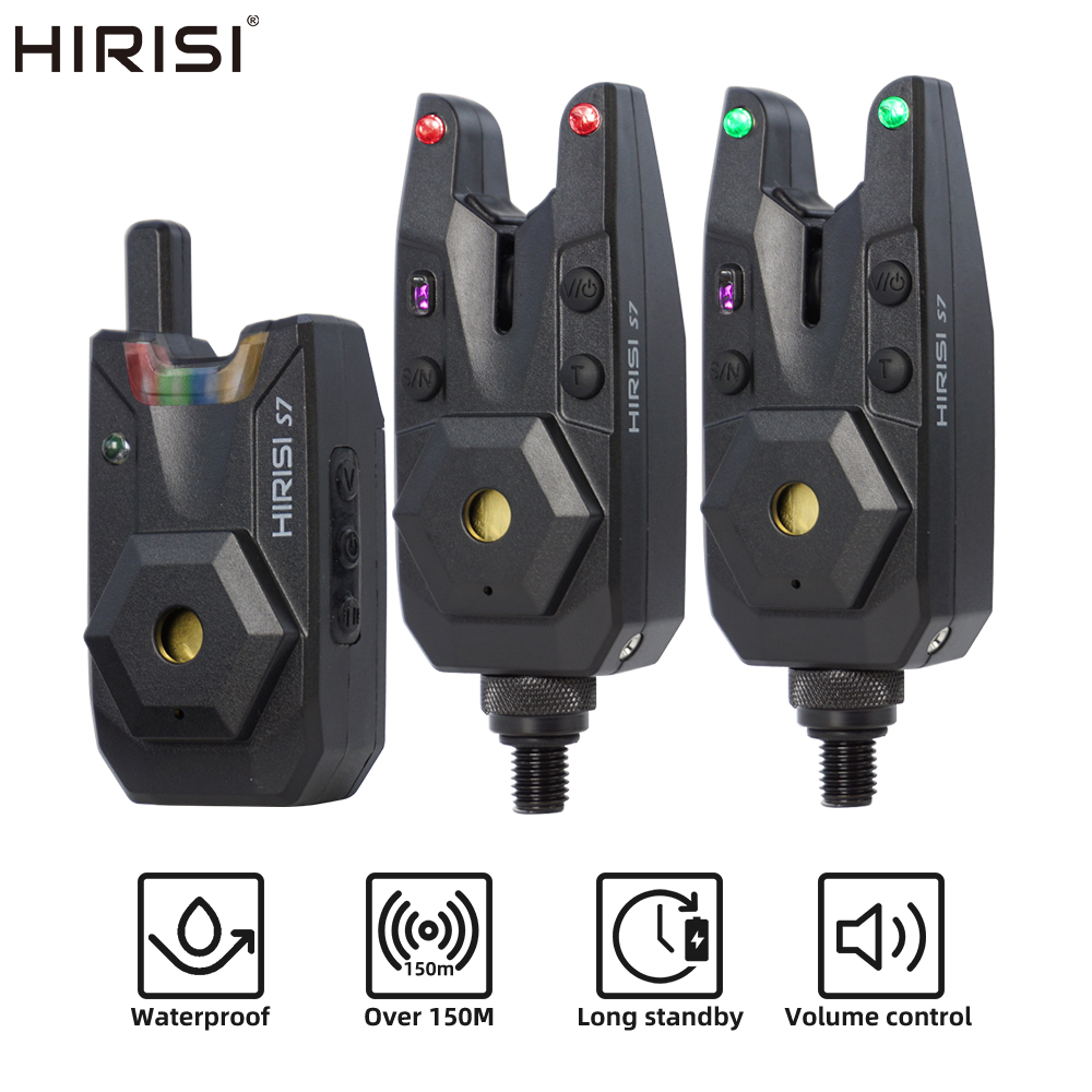 Bite Alarm Fishing - Hirisi Karpfenangel-Alarmset Wasserdichter Bissanzeiger Karpfenangel-Zubehör 1+2