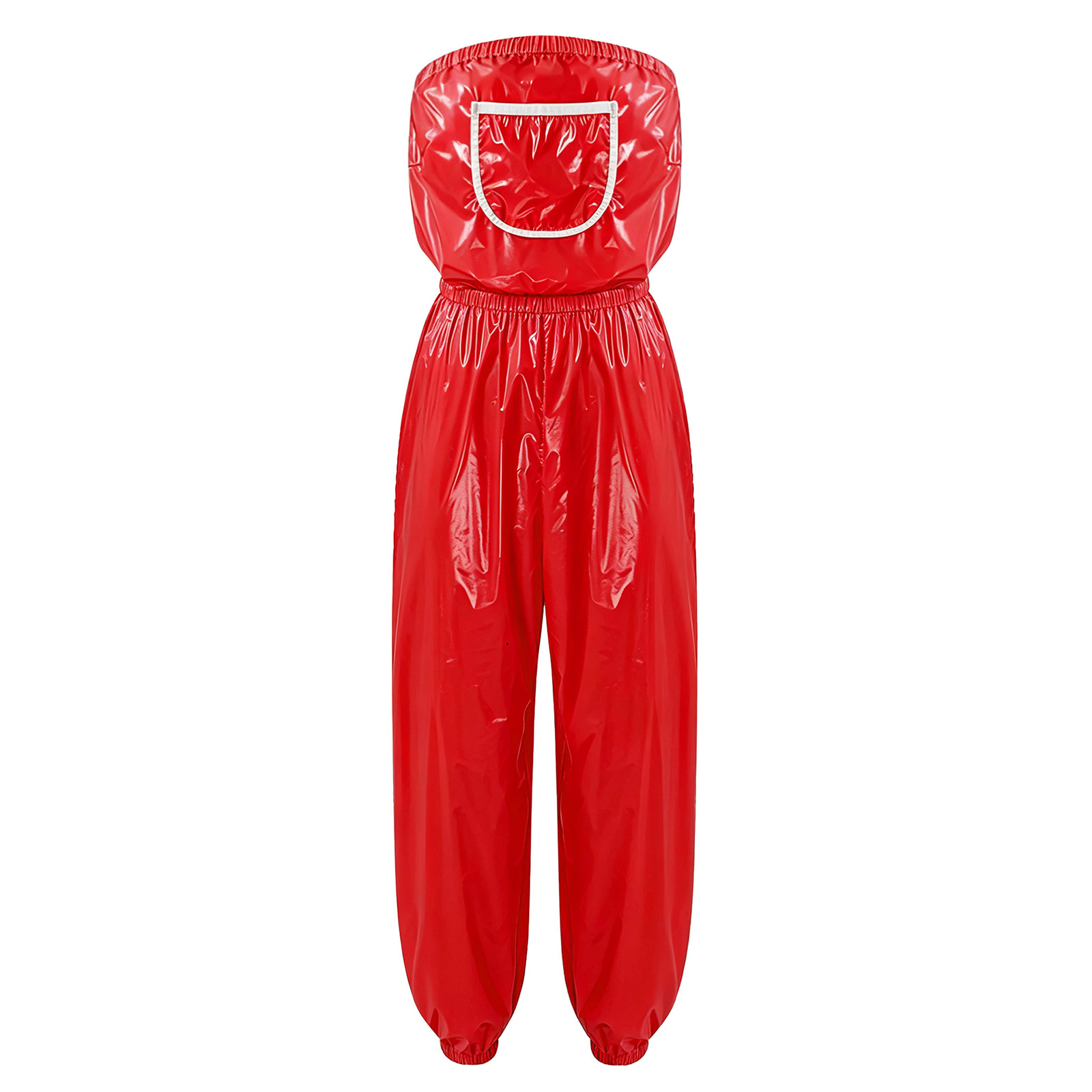 Waders - Wasserdichter, adaptiver Damen-Bodysuit, trägerlos, hochgeschnitten, glänzende