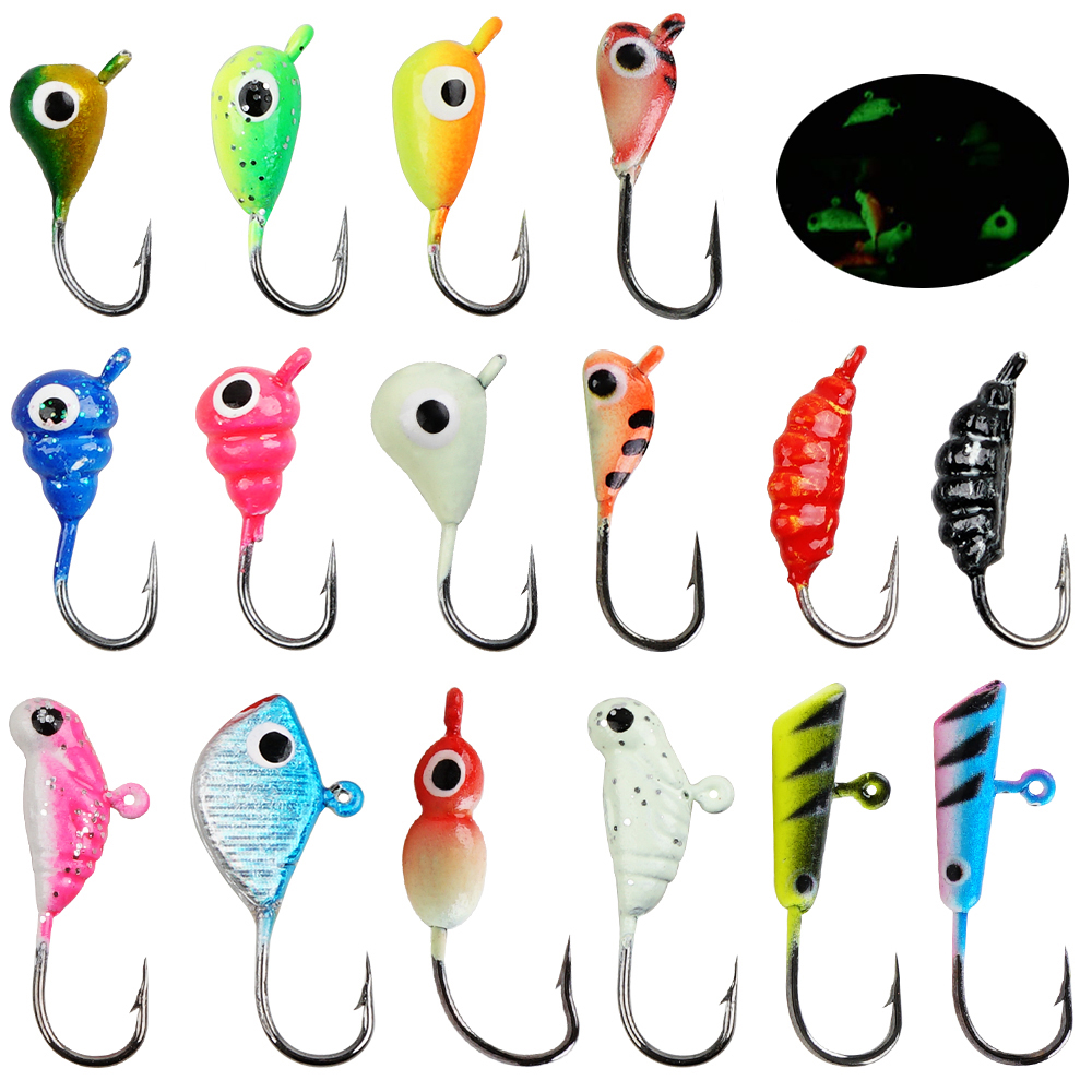 Jig Head Lure - 16Pcs Angeln Lockt Eis Angeln Jigs